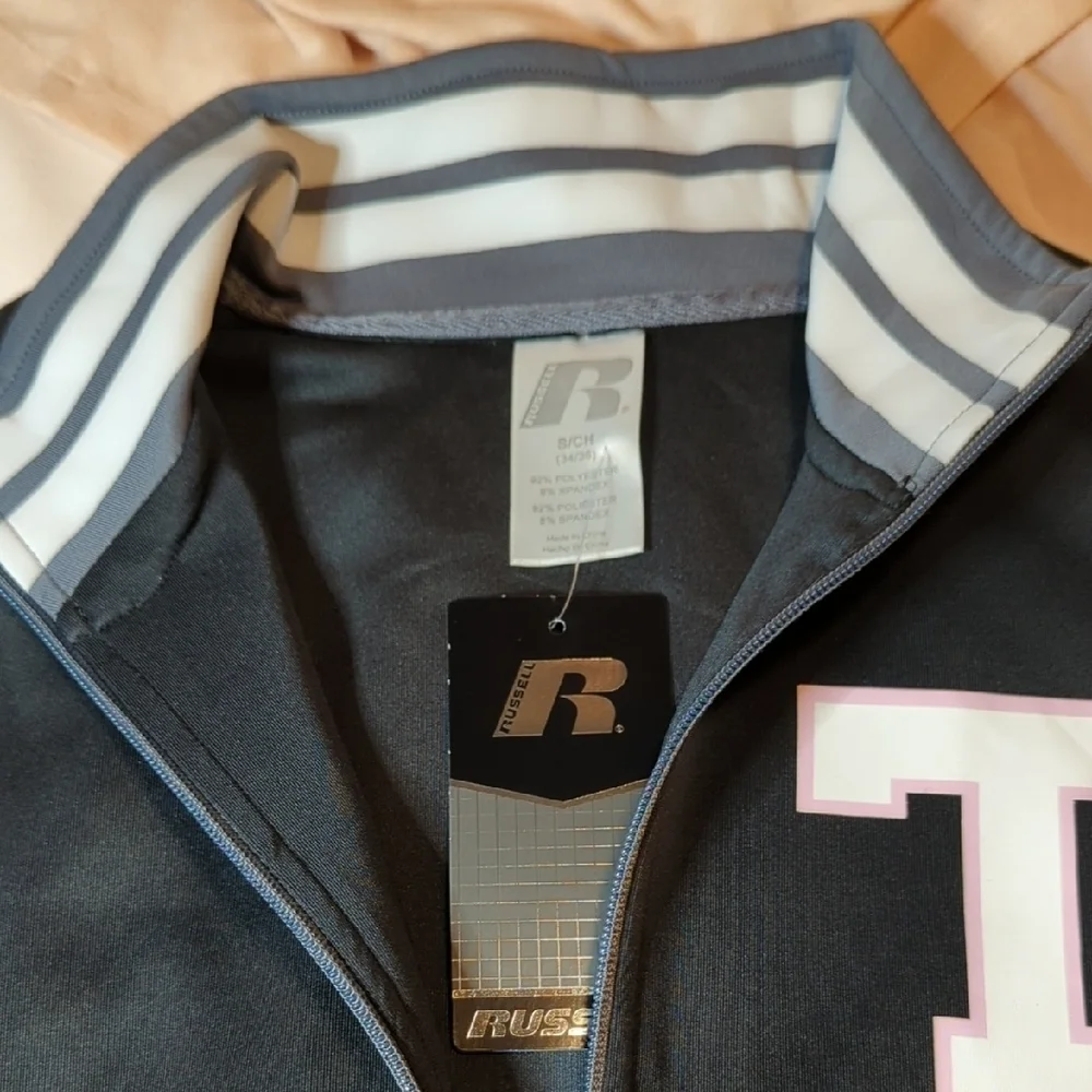 Russell Athletic Varsity Jacket - Gray and Cream